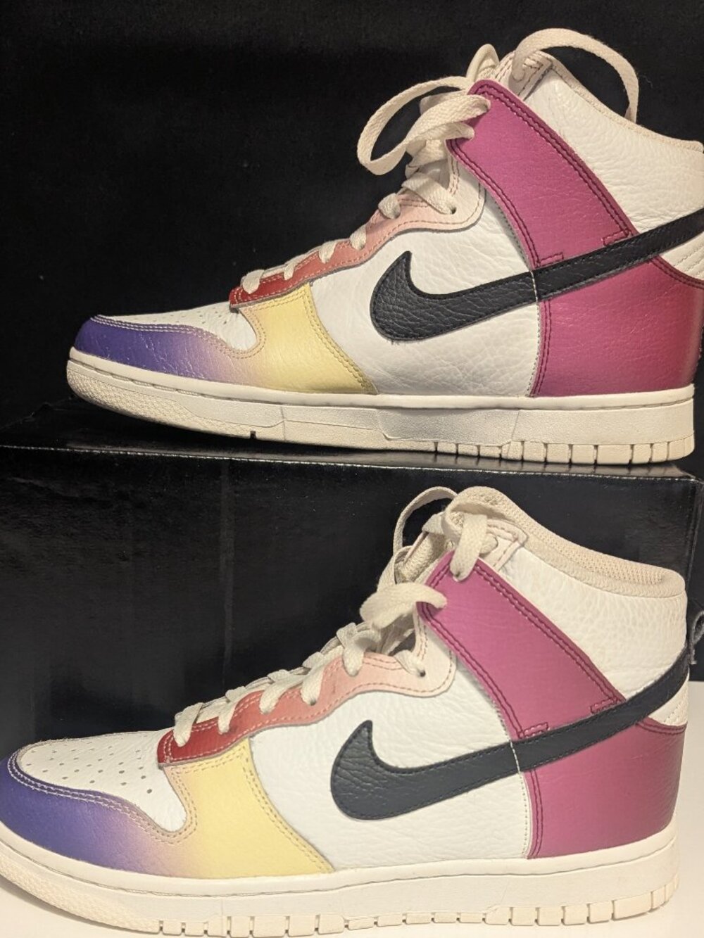 Nike Dunk High Summit White Blk Team Red FD0802-100 Women Size 7.5